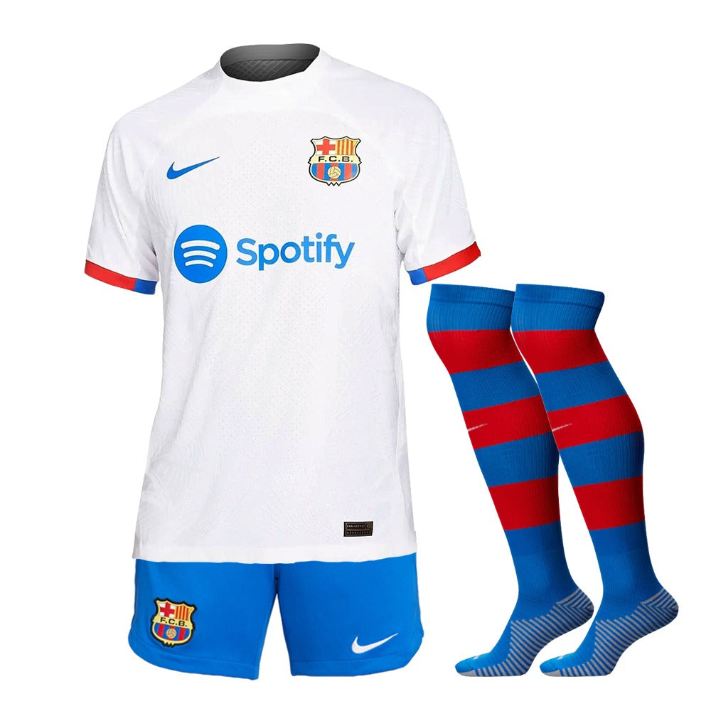 KITS ENFANT/JUNIOR FC BARCELONE EXTERIEUR 2023/2024