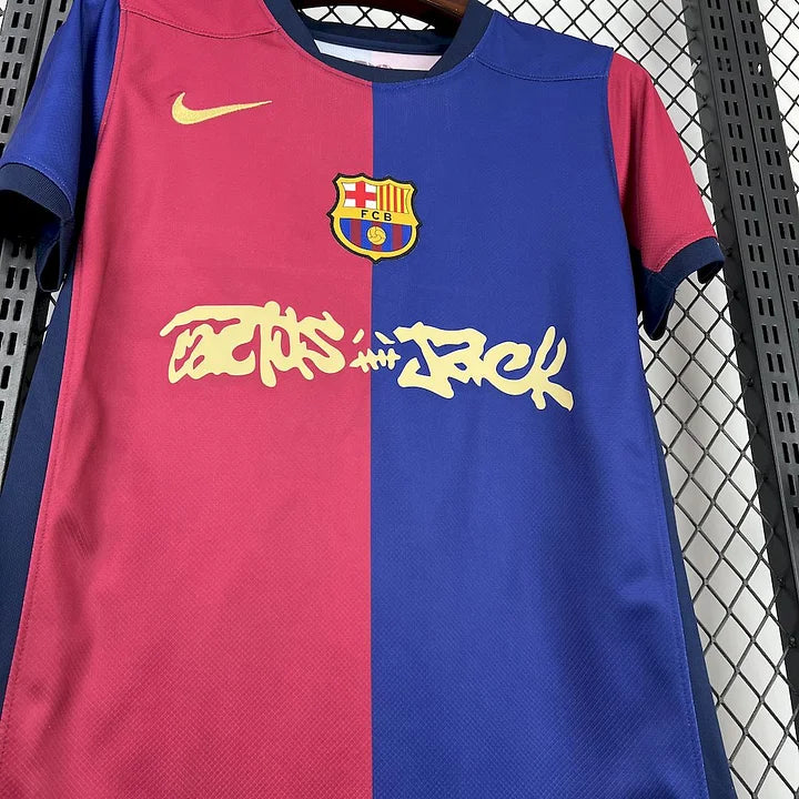FC BARCELONE MAILLOT FOOT DOMICILE 2024/2025 TRAVIS SCOTT CACTUS JACK