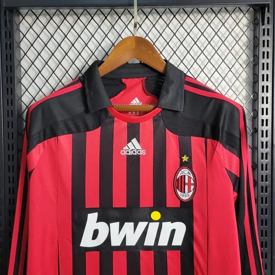 Maillot AC Milan Retro 2007 2008 Manche Longue